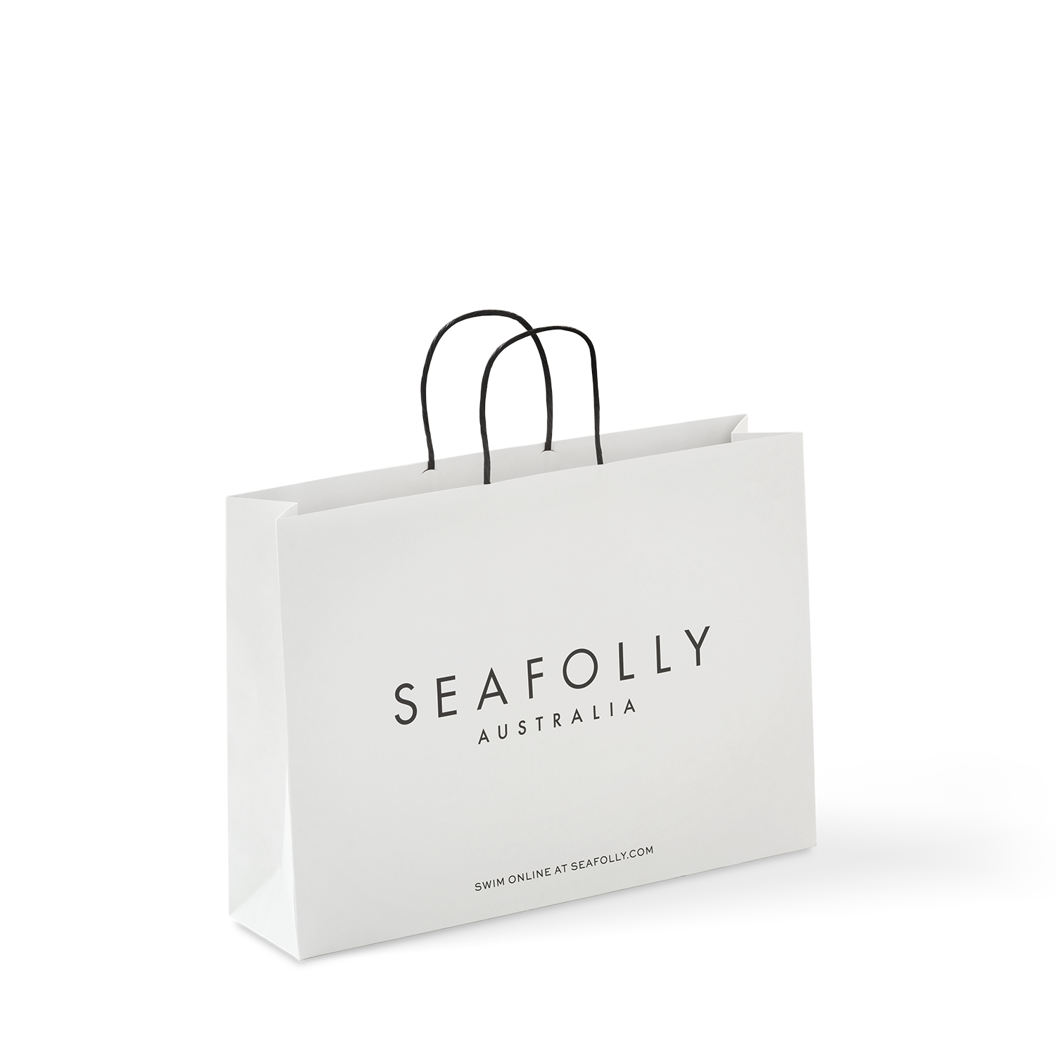PaperPak Gallery Seafolly branded paper bag with paper twist handle